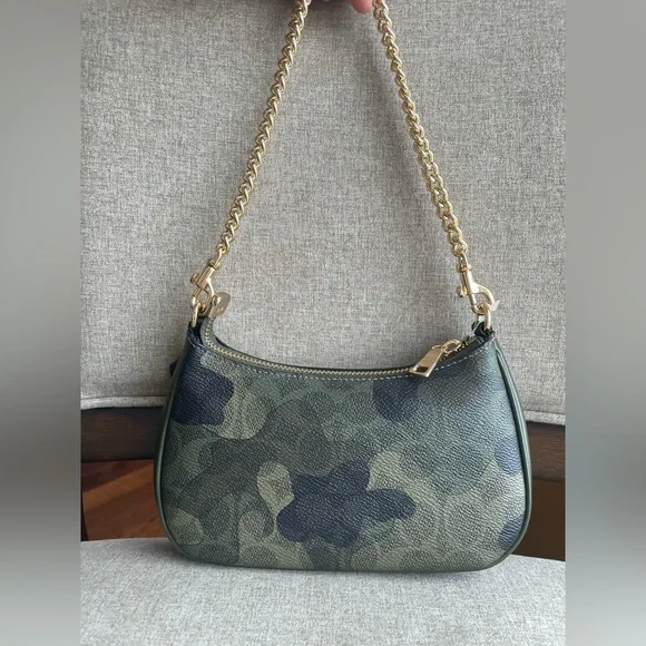 NWT！COACH Teri Mini Crossbody Bag In Signature Camo Print（CW320）gift receipt